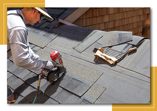 Image of a roofere repairing shingles